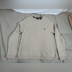 Chaps Vintage CREAM Knit Pullover 100% Cotton Sweater X-Large